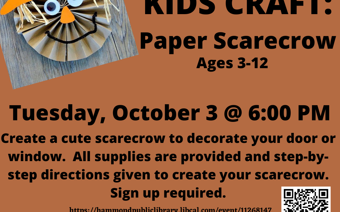 KIDS CRAFT: Paper Scarecrow
